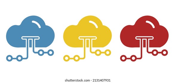 cloud storage icon, cloud concept, internet, vector illustration