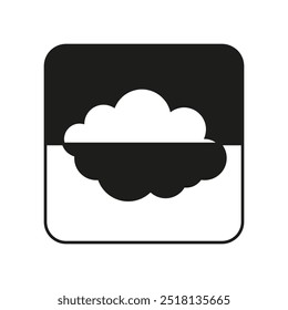 Cloud storage icon. Data synchronization symbol. Digital cloud interface. Modern technology vector.