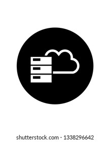 cloud storage icon , database , internet