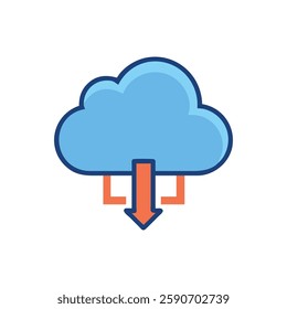 Cloud Storage Icon for Educational Resources