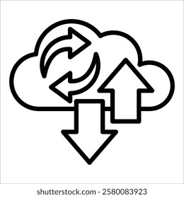 Cloud Storage Icon Element For Design