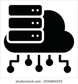 Cloud Storage Icon Element For Design