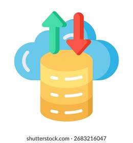 Cloud Storage Icon Element For Design