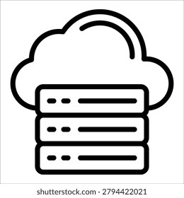 Cloud Storage Icon Element For Design