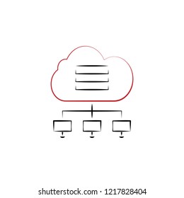 Cloud storage icon. Element of multi color cloud technology icon for mobile concept and web apps. Detailed Cloud storage icon can be used for web and mobile
