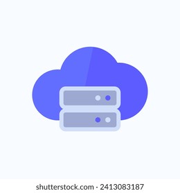 cloud storage icon, flat design