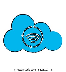 cloud storage icon image vector illustration design 