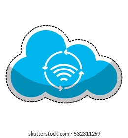 cloud storage icon image vector illustration design 