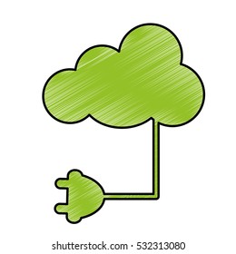 cloud storage icon image vector illustration design 