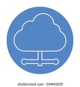 cloud storage icon image vector illustration design 