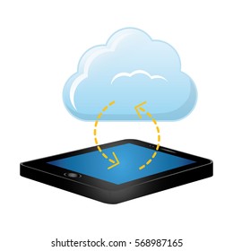 cloud storage icon image vector illustration design 