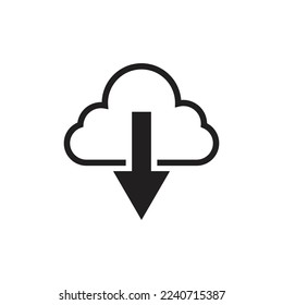 cloud storage icon, line icon, silhouette and glyph. icon that is suitable for websites, applications, apps.