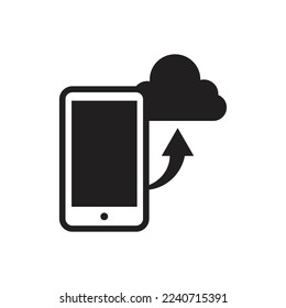 icono de almacenamiento en la nube, icono de línea, silueta y glifo. que es adecuado para sitios web, aplicaciones, aplicaciones.