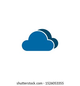 Cloud storage icon logo design vector template