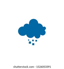 Cloud storage icon logo design vector template