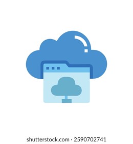 Cloud Storage Icon for Online Learning