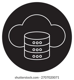 Ícone de armazenamento em nuvem, armazenamento em nuvem on-line, backup seguro de dados, armazenamento de arquivos digital, plataforma de dados em nuvem, vetor