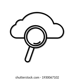 Icono de almacenamiento en la nube. Pictograma para copia de seguridad. Aislado sobre fondo blanco.