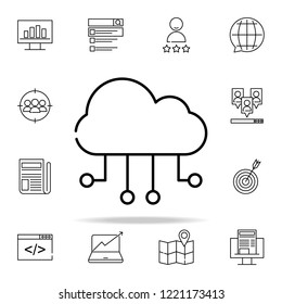 cloud storage icon. seo and online marketing icons universal set for web and mobile