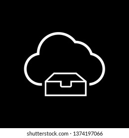 Cloud and storage icon. Sign archive