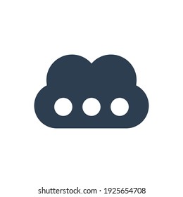 Cloud storage icon (simple vector illustration)
