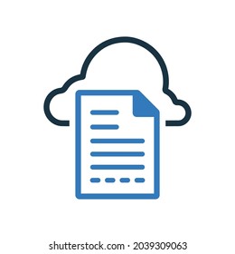 Cloud, storage icon. Simple vector design.