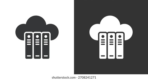 Cloud Storage icon. Solid glyph series icon