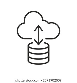 cloud storage icon, tech symbol, vector icons