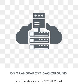 Cloud storage icon. Trendy flat vector Cloud storage icon on transparent background from Internet Security and Networking collection. 
