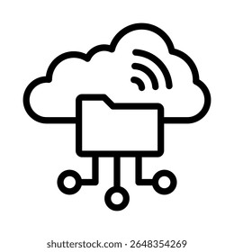cloud storage icon vector design - high quality outline style