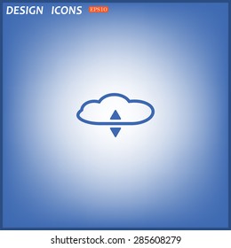 cloud storage. icon. vector design