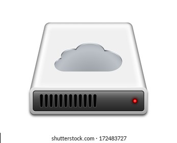 Cloud storage icon, vector illustration