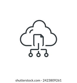Cloud Storage icon, Cloud vector illustration