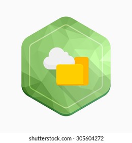 Cloud storage icon, vector illustration. Flat design style with long shadow,eps10