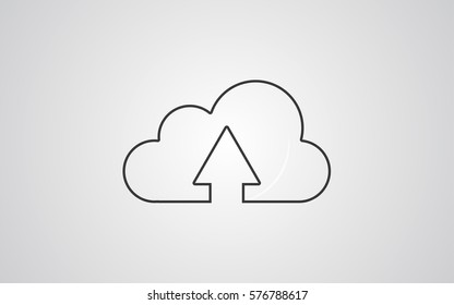Cloud storage, icon vector illustration