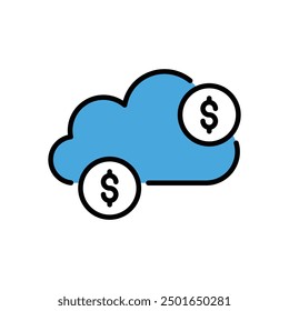 Cloud Storage icon vector stock illustration