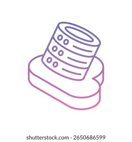 Cloud Storage Icon vector stock illustration