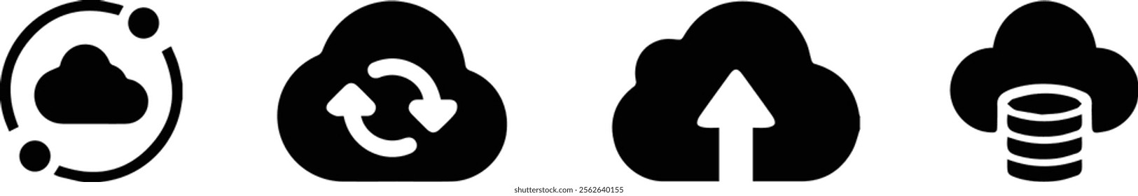 Cloud Storage Icons Pack Vector