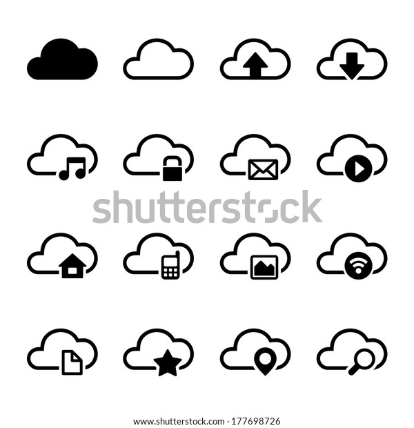 Cloud Storage Icons\
Set
