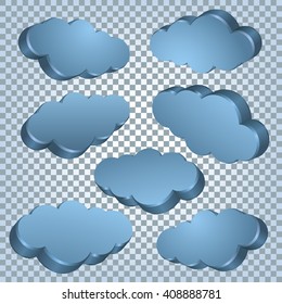 Cloud storage. Icons with space for your text. Set for design. Vector illustration eps10
