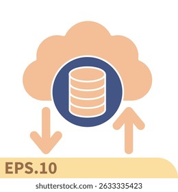 cloud storage icons  symbol vector elements for infographic web