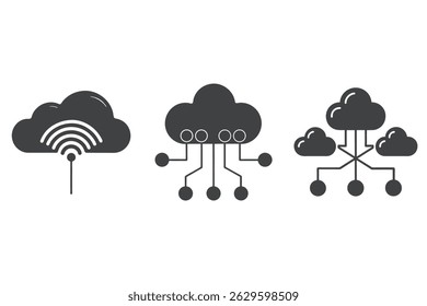 Cloud and Storage Icons vector file