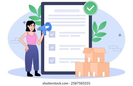 Cloud Storage Illustration, Virtual Storage in Internet. This illustration can be use for website, landing page, web, app, and banner. advertising list of product. Flat Vector