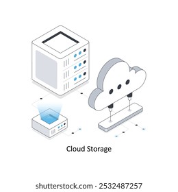 Cloud Storage  Isometric stock illustration. EPS File stock illustration