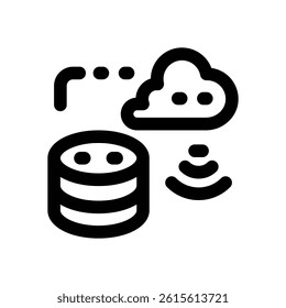 cloud storage line icon. Clean and minimalist vector icon for websites, mobile apps, presentations, and logos. Fully scalable and customizable for any project.