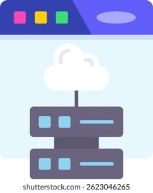 Cloud storage Line vector Icon Design