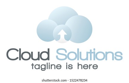 Cloud Storage logo design template