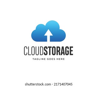 Cloud Storage Logo. Cloud Logo Design Template.