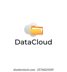 Cloud Storage Logo Design Template.