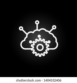 cloud storage mechanism neon icon. Elements of intelligence set. Simple icon for websites, web design, mobile app, info graphics